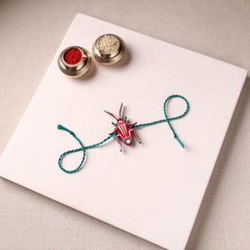 Cockroach - Reusable Mandala Art Handpainted Wooden Rakhi 08