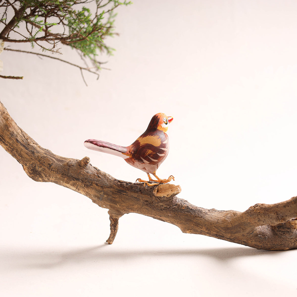 Handcrafted Paper Mache Sparrow Bird Home Decor Item 01