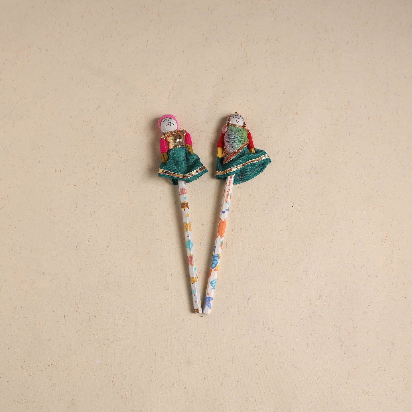 Handmade Rajasthani Puppet Pencils (Set of 2) 195