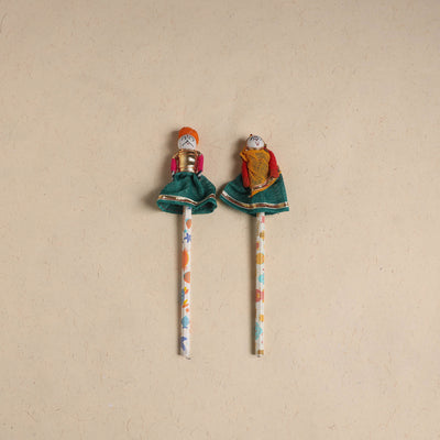Handmade Rajasthani Puppet Pencils (Set of 2) 196