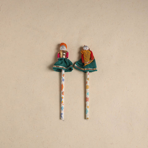 Handmade Rajasthani Puppet Pencils (Set of 2) 196
