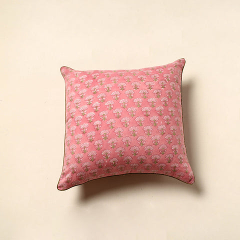 Cotton Block Printed Bagru Cushion Cover (16 x 16 in) 17