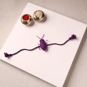 Cockroach - Reusable Handmade Threadwork Rakhi with Potli 04