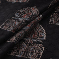 Black - Hakoba Hand Block Ajrakh Print Natural Dyed Cotton Fabric 146