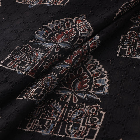 Hakoba Hand Block Ajrakh Print Natural Dyed Cotton Fabric 146