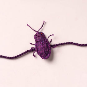 Cockroach - Reusable Handmade Threadwork Rakhi with Potli 04