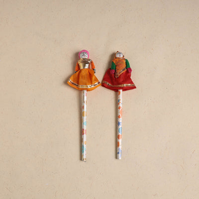 Handmade Rajasthani Puppet Pencils (Set of 2) 198