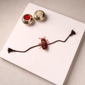 Cockroach - Reusable Handmade Threadwork Rakhi with Potli 05