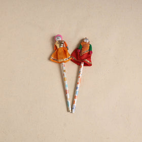 Handmade Rajasthani Puppet Pencils (Set of 2) 198