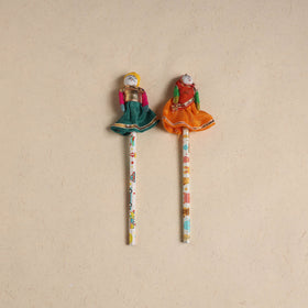 Handmade Rajasthani Puppet Pencils (Set of 2) 199