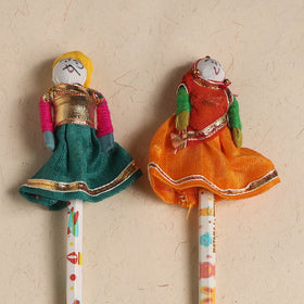 Handmade Rajasthani Puppet Pencils (Set of 2) 199