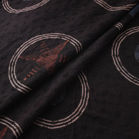 Hakoba Hand Block Ajrakh Print Natural Dyed Cotton Fabric 144
