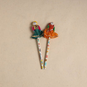 Handmade Rajasthani Puppet Pencils (Set of 2) 199