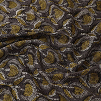 Brown - Block Printed Cotton Jahota Fabric 18