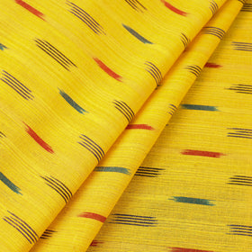  Cotton Yellow Pochampally Ikat Fabric Online in India