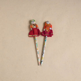 Handmade Rajasthani Puppet Pencils (Set of 2) 200
