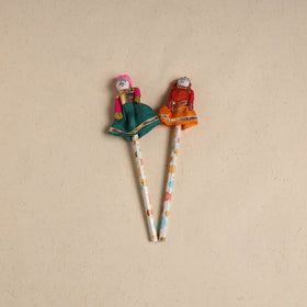 Handmade Rajasthani Puppet Pencils (Set of 2) 201