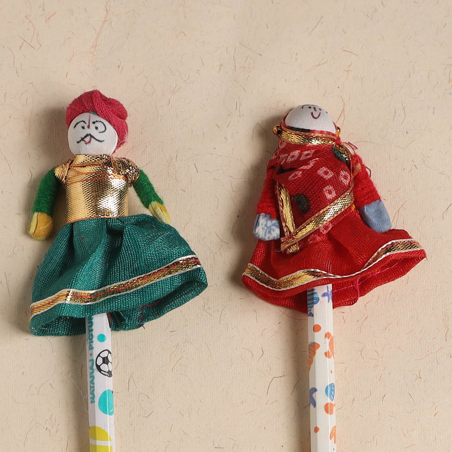 Handmade Rajasthani Puppet Pencils (Set of 2) 202