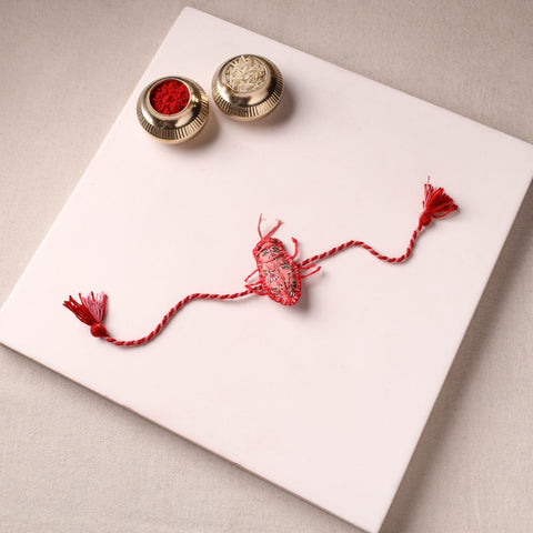 Cockroach - Reusable Handmade Threadwork Rakhi with Potli  12