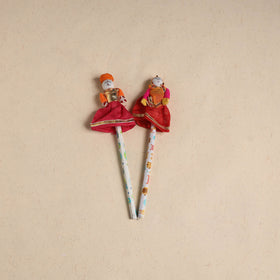 Handmade Rajasthani Puppet Pencils (Set of 2) 203