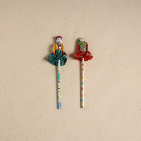 Handmade Rajasthani Puppet Pencils (Set of 2) 204