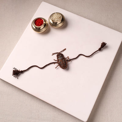 Cockroach - Reusable Handmade Threadwork Rakhi with Potli  13