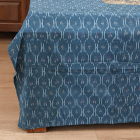 Pochampally Ikat with Kalamkari Patch Cotton Double Bedsheet Set (108 x 90 in) 04