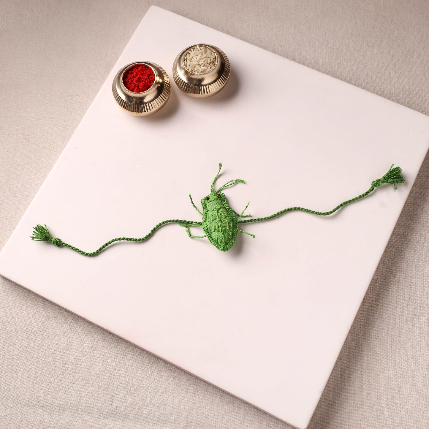 Cockroach - Reusable Handmade Threadwork Rakhi with Potli  14