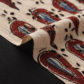 Beige - Hakoba Hand Block Ajrakh Print Natural Dyed Cotton Fabric 139