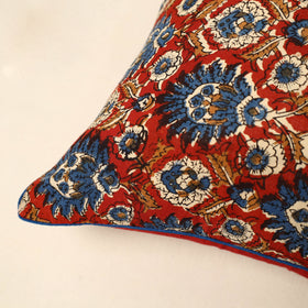 Buy Red Cotton Block Printed Bagru Cushion Cover