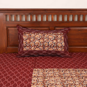 Pochampally Ikat with Kalamkari Patch Cotton Double Bedsheet Set (108 x 90 in) 03