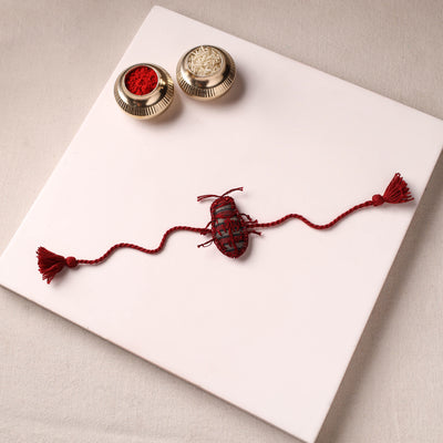 Cockroach - Reusable Handmade Threadwork Rakhi with Potli  15