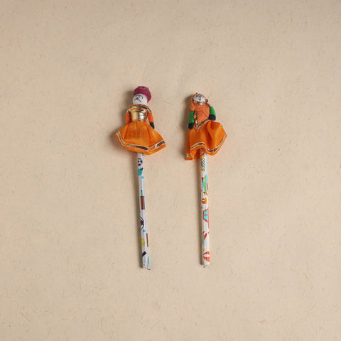 Handmade Rajasthani Puppet Pencils (Set of 2) 206