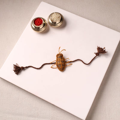 Cockroach - Reusable Handmade Threadwork Rakhi with Potli  16