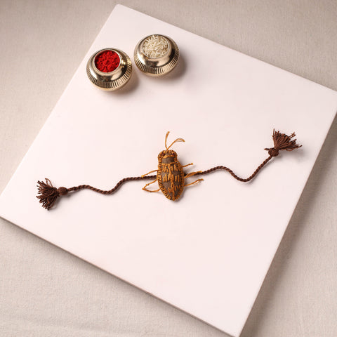Cockroach - Reusable Handmade Threadwork Rakhi with Potli  16