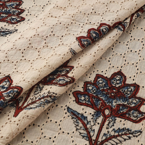 Hakoba Hand Block Ajrakh Print Natural Dyed Cotton Fabric 137