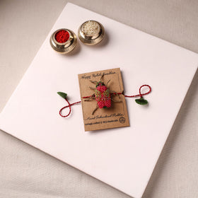 Cockroach - Reusable Hand Embroidered Bead Work Rakhi 01