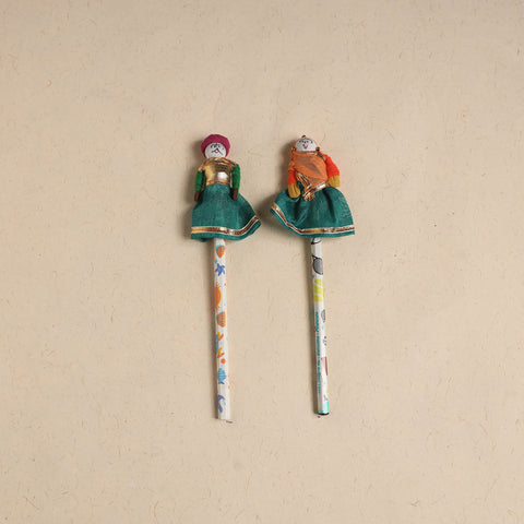Handmade Rajasthani Puppet Pencils (Set of 2) 208