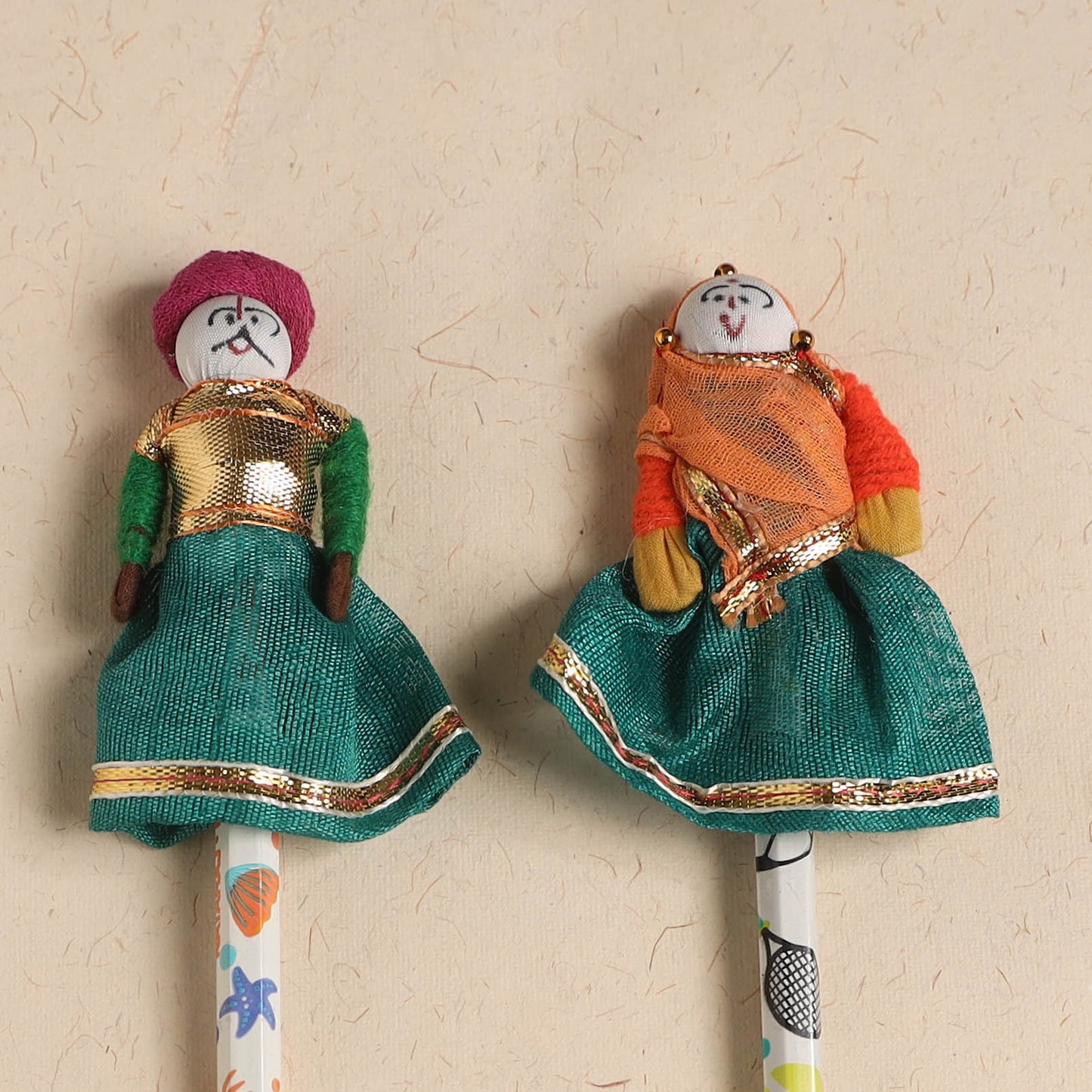 Handmade Rajasthani Puppet Pencils (Set of 2) 208