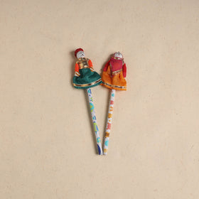 Handmade Rajasthani Puppet Pencils (Set of 2) 209