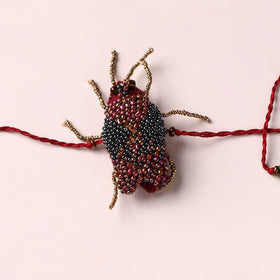Cockroach - Reusable Hand Embroidered Bead Work Rakhi 03