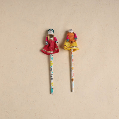 Handmade Rajasthani Puppet Pencils (Set of 2) 210