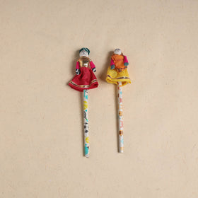 Handmade Rajasthani Puppet Pencils (Set of 2) 210
