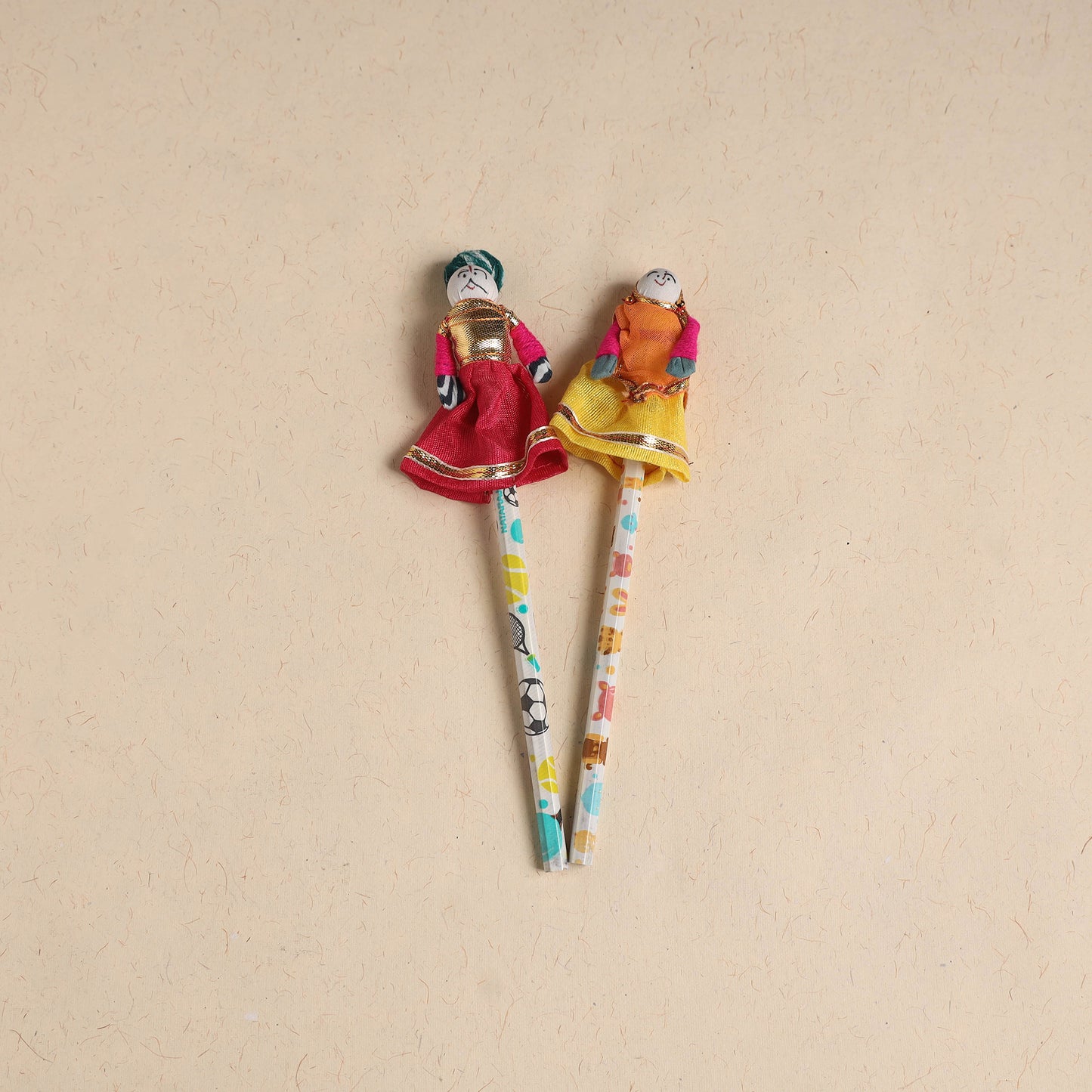 Handmade Rajasthani Puppet Pencils (Set of 2) 210