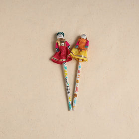 Handmade Rajasthani Puppet Pencils (Set of 2) 210