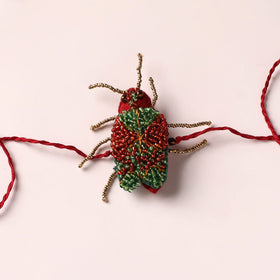 Cockroach - Reusable Hand Embroidered Bead Work Rakhi 05