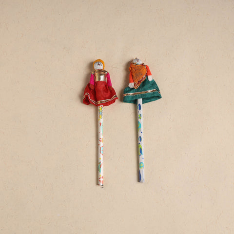 Handmade Rajasthani Puppet Pencils (Set of 2) 212