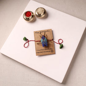 Cockroach - Reusable Hand Embroidered Bead Work Rakhi 06