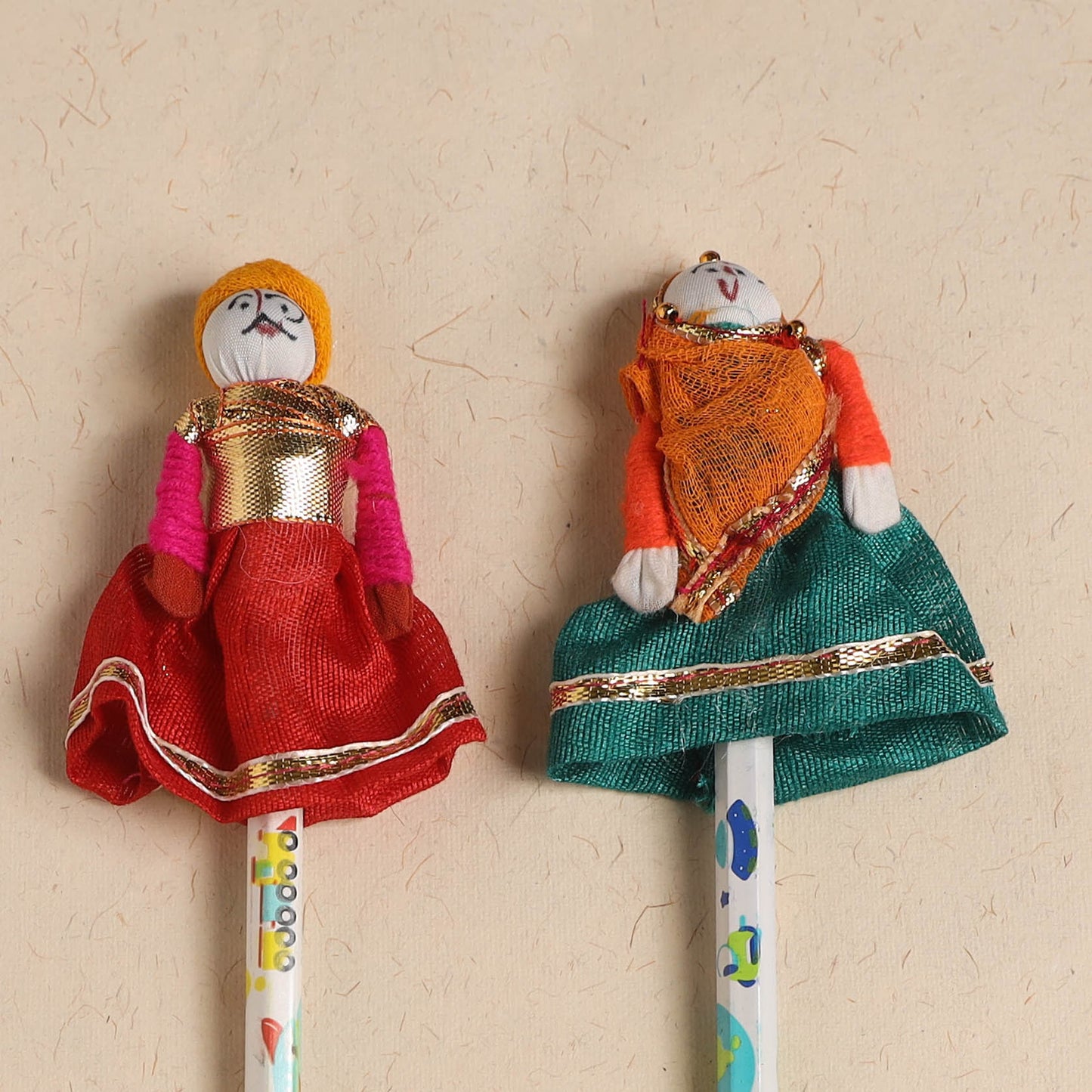 Handmade Rajasthani Puppet Pencils (Set of 2) 212