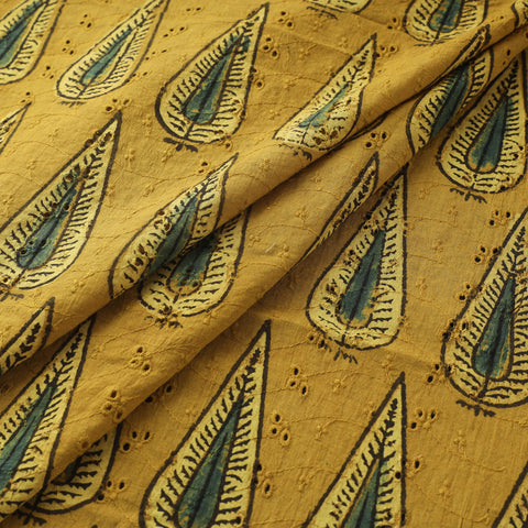 Hakoba Hand Block Ajrakh Print Natural Dyed Cotton Fabric 131